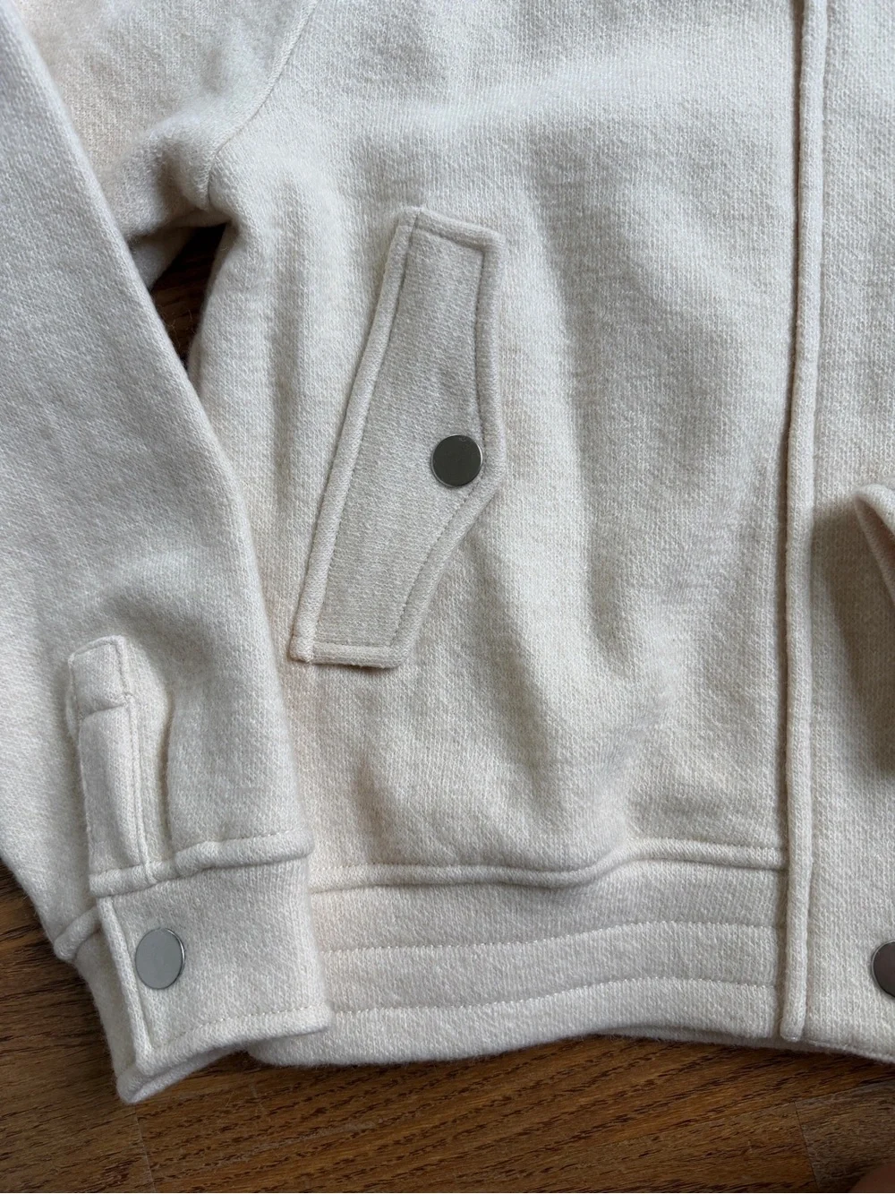Cream Jcrew flight jacket XS